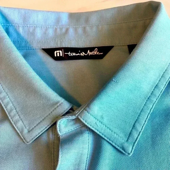 Travis Mathews Kalama Cove Polo Light Blue Golf size L Large - Picture 7 of 9